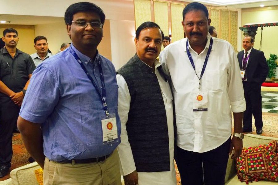 L to R Asia Pacific Superyachts Andamans,Mr. R. Rathnam_ Minister of Tourism, Art & Culture of the Government of India and Dr. Mahesh SharmaIndia_ State Convener of Tourism, Andaman and Nicobar Islands, Andaman & Nicobar Islands, Mr. M. Vinod