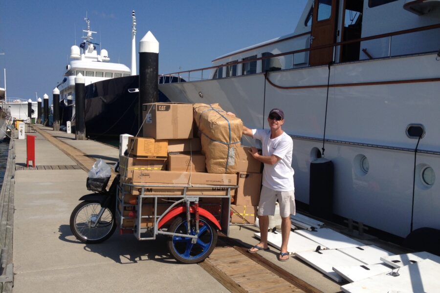 Asia Pacific Superyachts - Delivery to superyachts from Yacht Haven Marina APS office