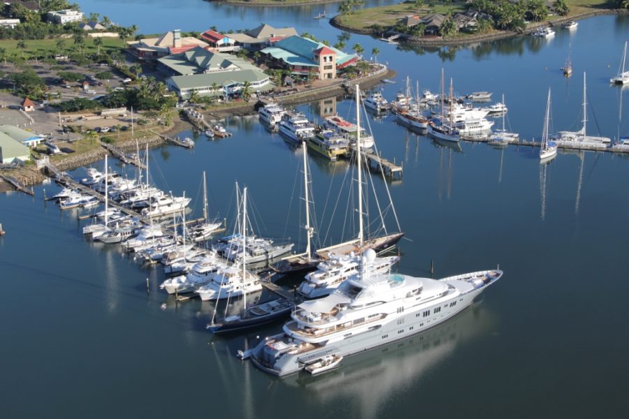 Fiji Port Denarau Marina with Superyachts