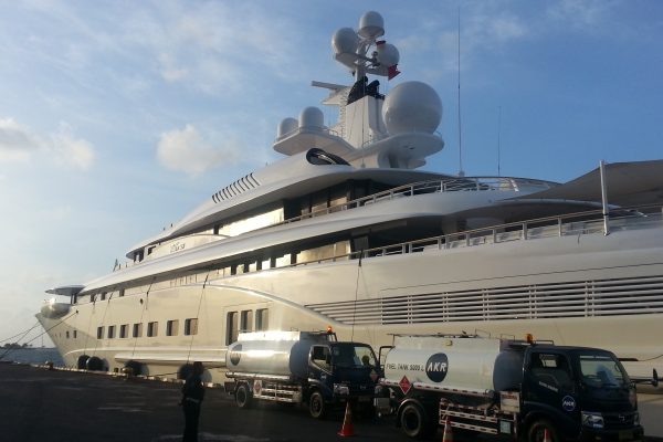 Superyacht at Benoa Harbour, Bali