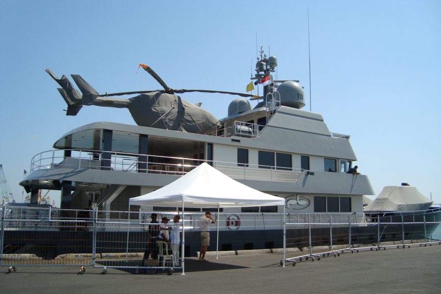 Superyacht at Bali, Indonesia harbor